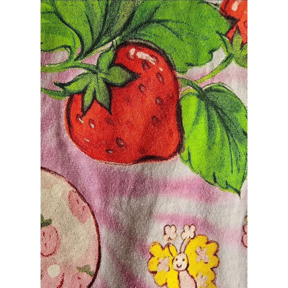 Strawberry Shortcake Tie Dye Graphic T-Shirt Cute Cartoon Tee M SMALL PINHOLE - Picture 3 of 5